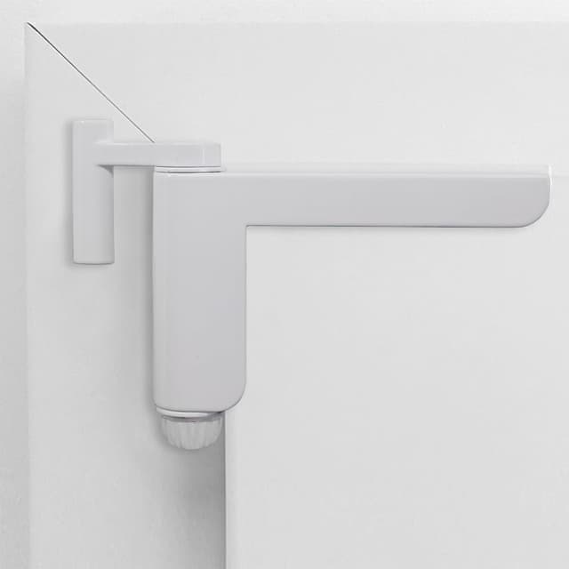 Detalle de Türschließer ohne Bohren – Minitürschließer für leichte Innentüren (DIN links/rechts, 1 Stück) weiß