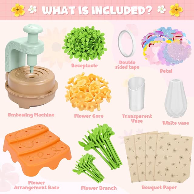 Thumbnail 2 de Fabric Flower Bouquet DIY Kit 4+ 🎨