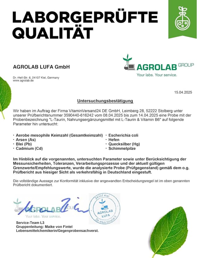 Thumbnail 6 de vit4ever Taurin Pulver 1.000 g (1 kg) – 99% rein, vegan, mit Dosierlöffel