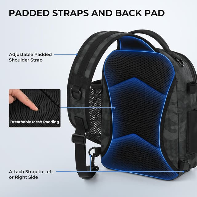 Detalle 2 de KastKing BaitSpace Fishing Sling Bag (Rod & Beverage Holder) for Tackle Storage