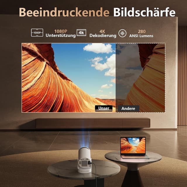 Thumbnail 4 de Smart Mini Beamer 280 ANSI Lumen đź“˝