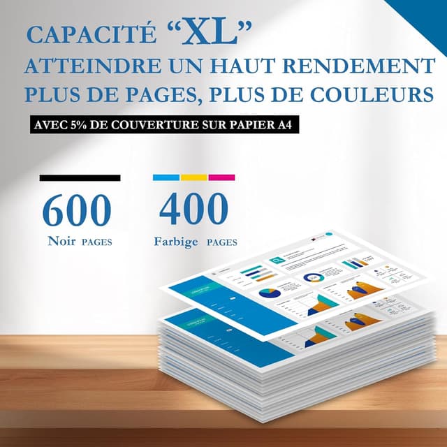 Detalle de Paeolos lot de cartouches 603XL compatibles Epson Expression Home / WorkForce (16 cartouches)