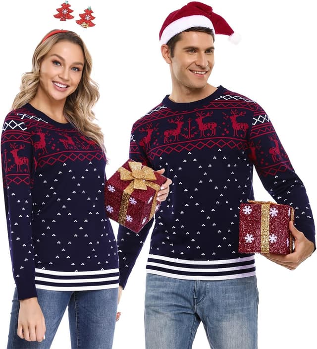 Imagen de Litherday Weihnachtspullover Rentier 1 Stück 🎄 en OfertitasTOP