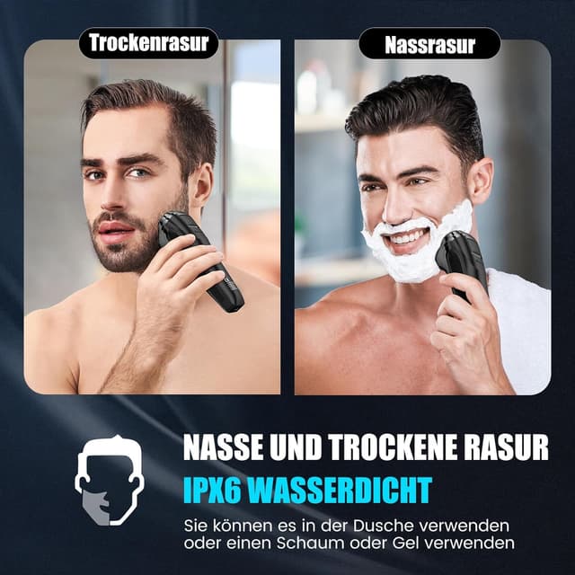 Thumbnail 3 de Brightup Rasierer Herren 4D Schwebekopf Elektrorasierer