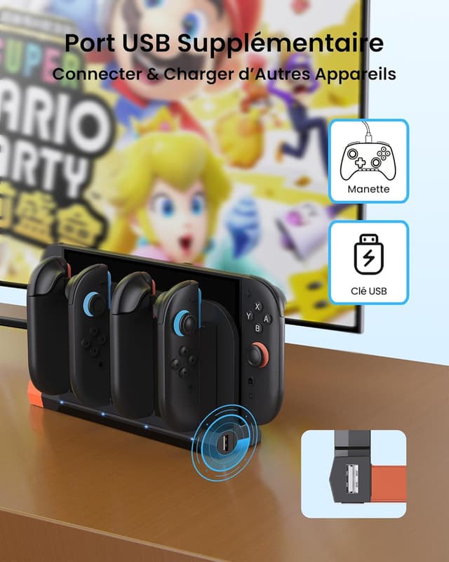 Thumbnail 4 de TRANSNOVO Quad Joycon Station 4 ports