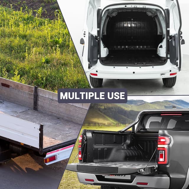 Detalle de Heavy Duty Heckklappe Netz für LKW-Bett – Cargo Net mit 4 verstellbaren Riemen und Karabinerhaken