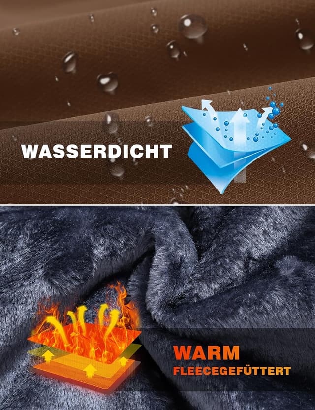 Detalle 1 de Rdruko Skijacke Herren, warme Winterjacke für den Schnee