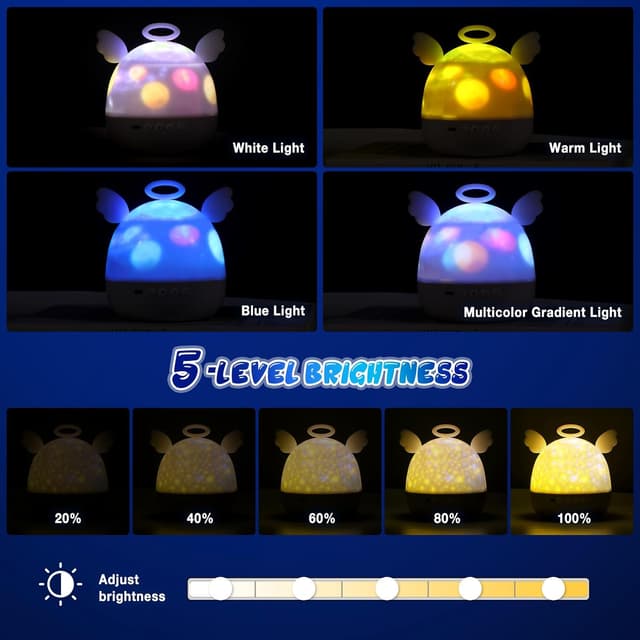 Thumbnail 3 de Proyector Estrellas Infantil Angel 360°