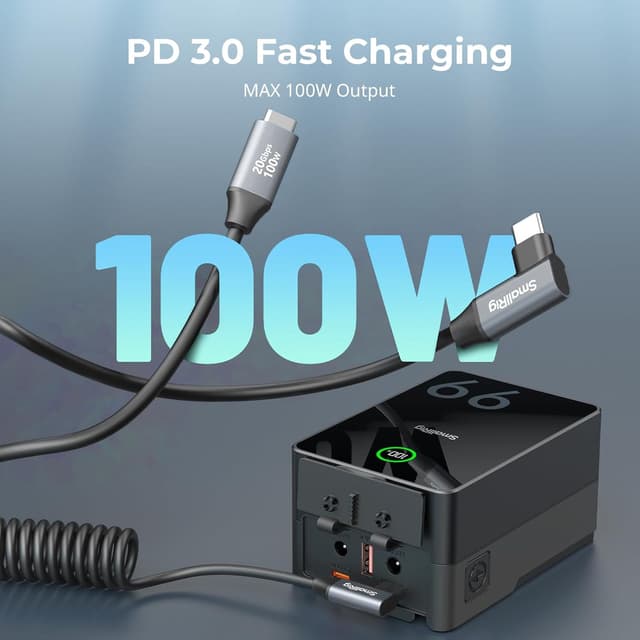 Detalle de SMALLRIG 4792 USB‑C Spiralkabel 100 W