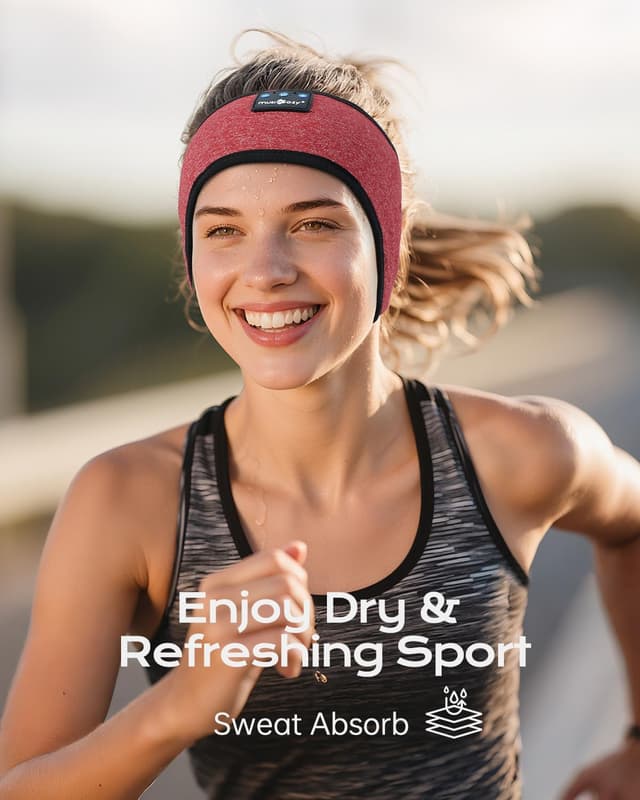 Detalle 2 de MUSICOZY Sleep Headphones Bluetooth 5.4 headband