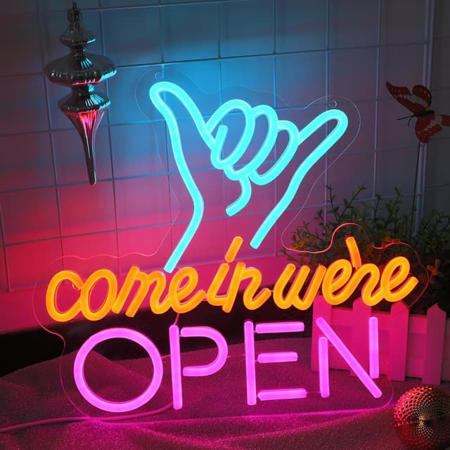 Detalle 2 de DWOOKE Open neon sign USB LED