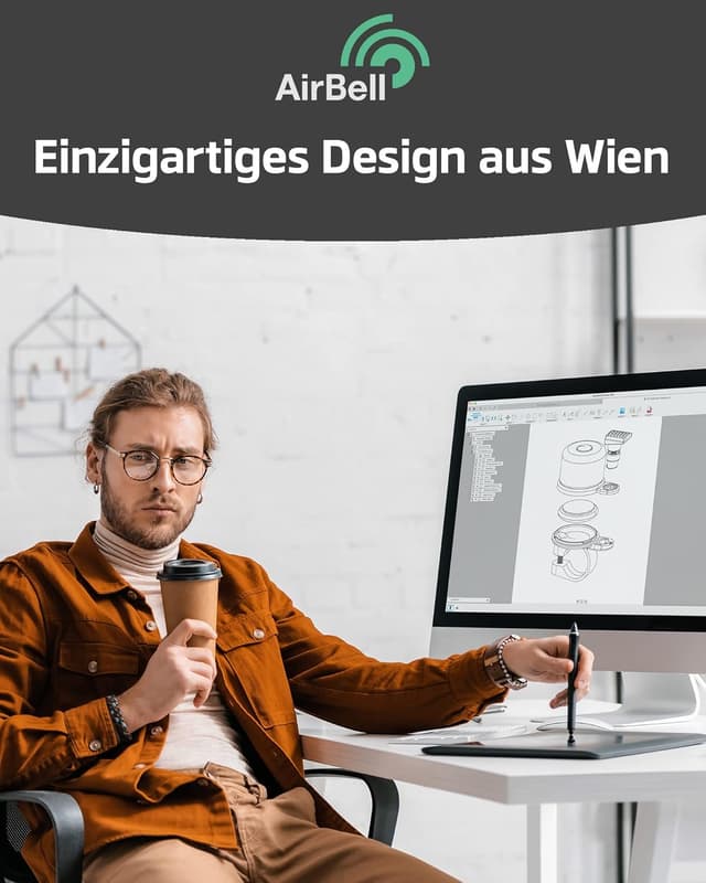 Detalle 2 de AirBell® Fahrradklingel für Apple AirTag – versteckte Halterung im Klingelgehäuse, Diebstahlsicherung (22,2 mm, inkl. Werkzeug)