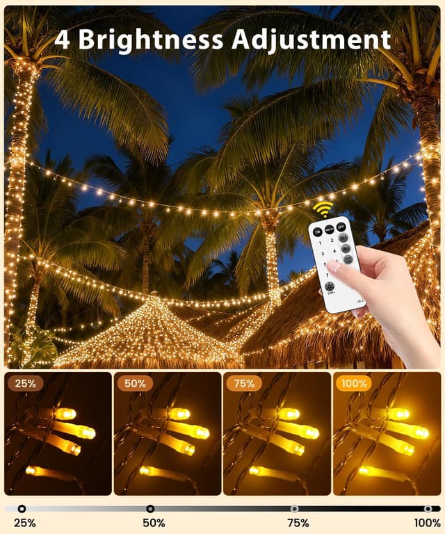Detalle 2 de 600 Warm White LED fairy lights 60m