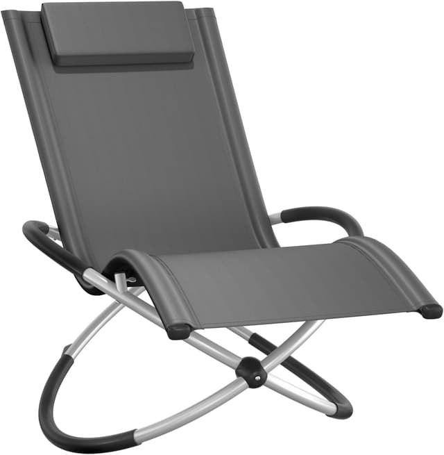 Imagen de tectake Tumbona plegable balancín 150 kg en OfertitasTOP