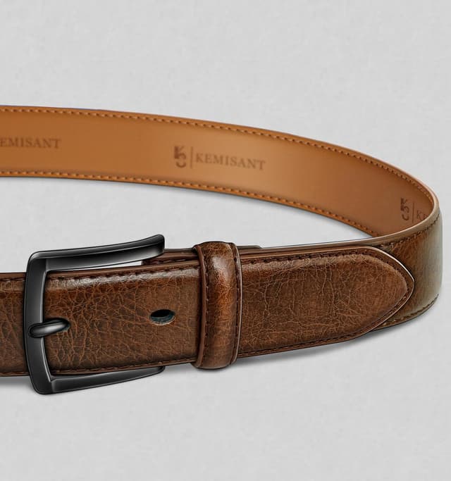 Detalle de KEMISANT Herren-Ledergürtel 35 mm aus echtem Leder für Business und formelle Anlässe