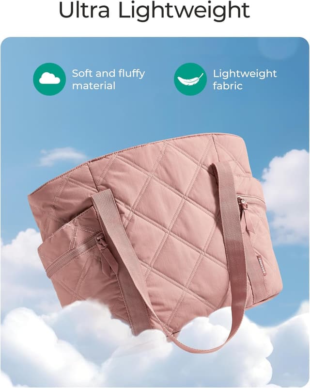 Detalle de bagsmart Women’s Quilted Foldable Tote/Nurse Bag for Travel, Work, Gym & School