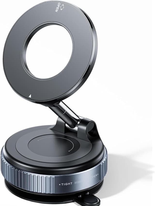Detalle de DOPKUSS Vakuum Magnetische Handyhalterung Vmag-S1 fürs Auto (360° drehbar, Saugnapf, klappbar) – Schwarz