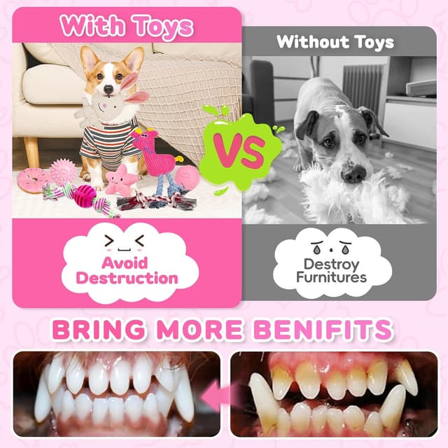 Thumbnail 5 de 2TRUL 8 Pack Puppy Teething Toys