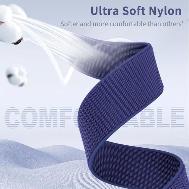 Detalle 2 de DigiHero Nylon Sport Loop compatible with Apple Watch straps (46/44/45/49mm) in Ultramarine