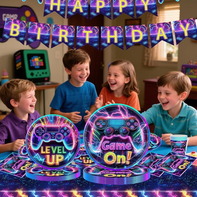 Thumbnail 4 de Videospiel Partygeschirr Set für 10 Gäste