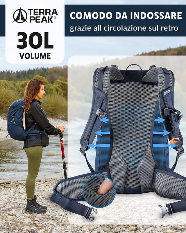 Detalle de Terra Peak Zaino trekking 30 litri