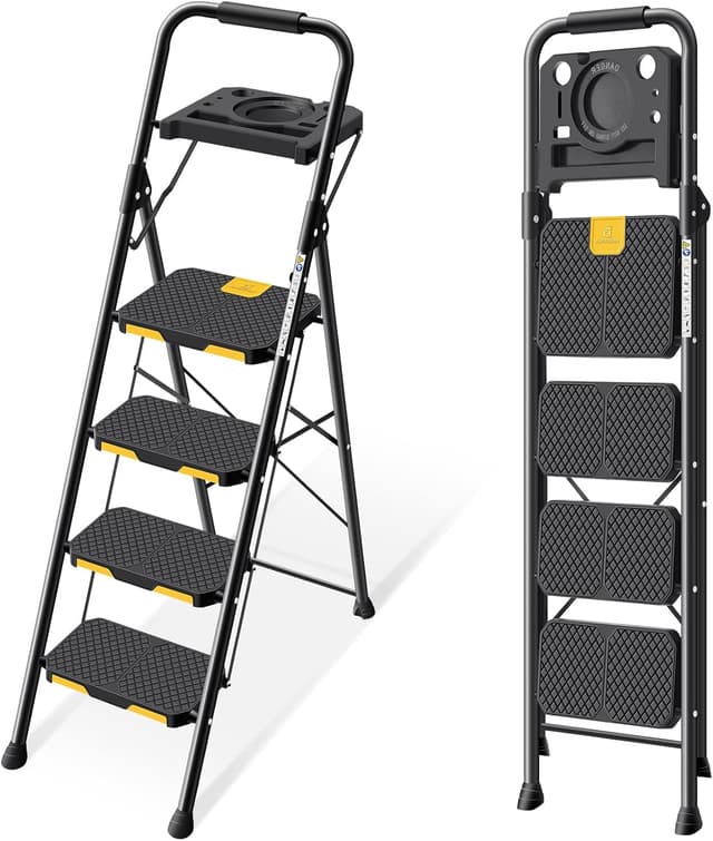 Imagen de KINGRACK Escalera plegable 4 peldaños 360 kg en OfertitasTOP