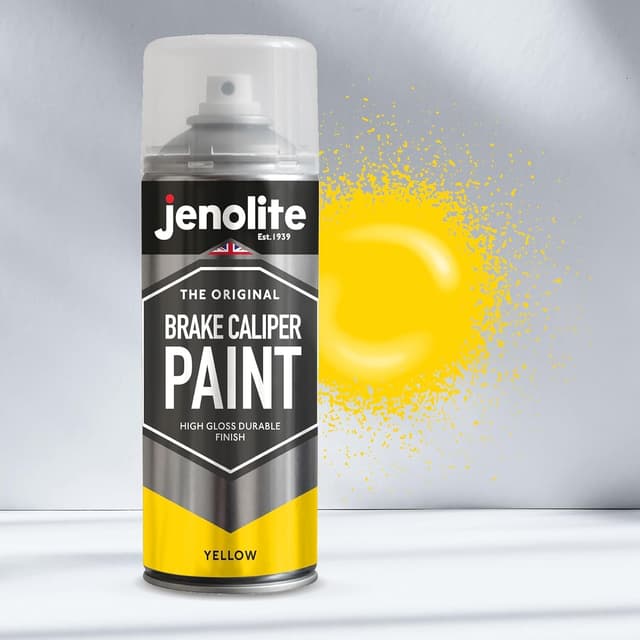 Detalle de JENOLITE Bremssattellack Gelb (Bremssattelfarbe) – hitzefester Thermolack bis 300°C, 400 ml