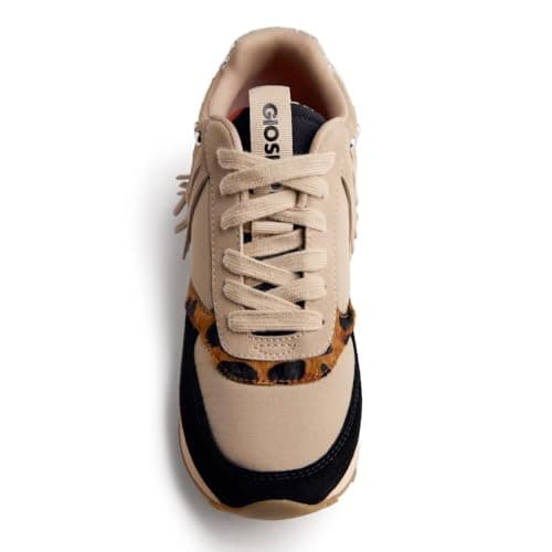 Detalle de Zapatillas Bricelyn Flecos piel cuña