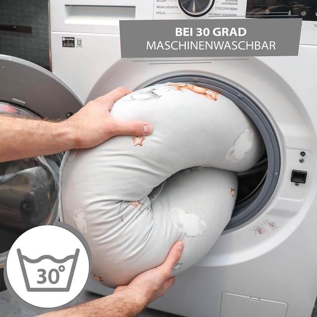 Detalle de Totsy Baby Stillkissen klein Mond Minky (130 cm) – Stillmond & Lagerungskissen für bequeme Stillposition