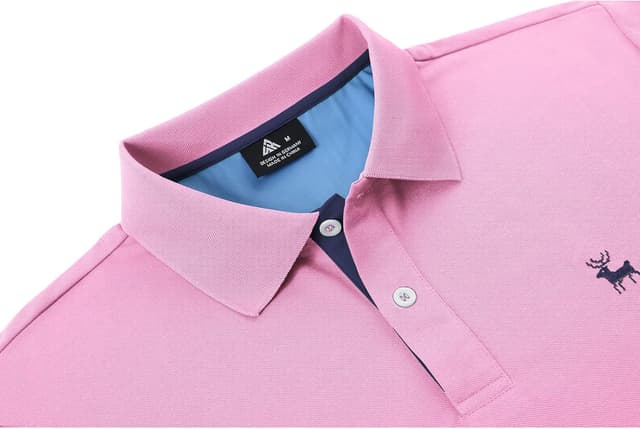 Detalle de SwissWell polo da uomo a manica corta per golf e lavoro casual, leggero e traspirante