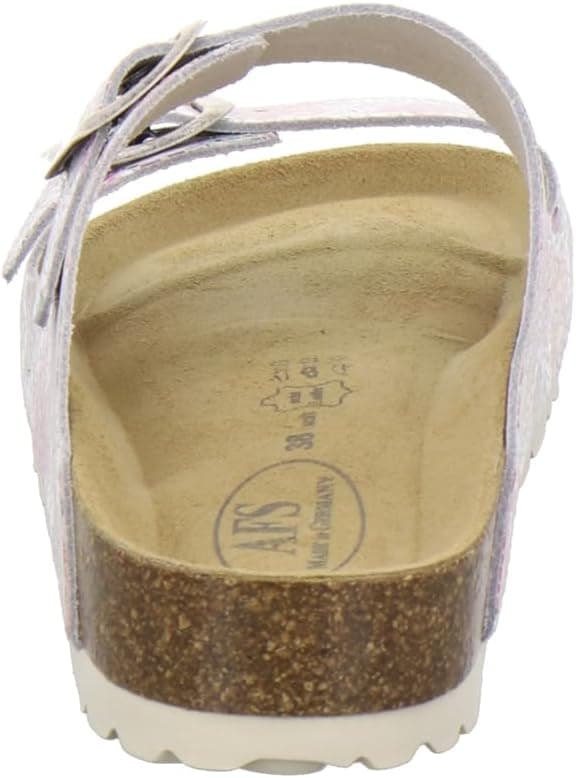 Detalle de AFS-Schuhe 2100 Damen-Pantoletten aus echtem Leder mit verstellbarer Schnalle