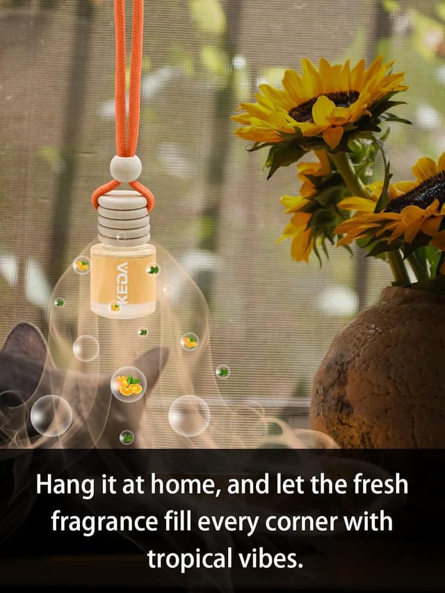 Detalle de ikeda candle Ikeda Autoduft Duftbaum für Auto & Zuhause (Orange-new), 10 ml