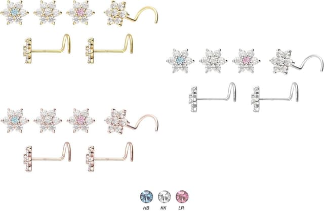 Thumbnail 1 de Piercingline naso spirale oro 750 fiore