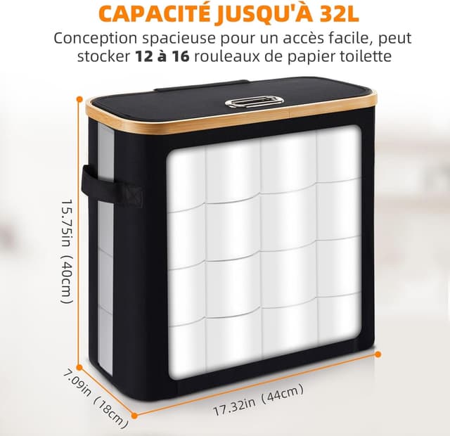 Thumbnail 1 de OUSFOT Rangement Papier Toilette 32L