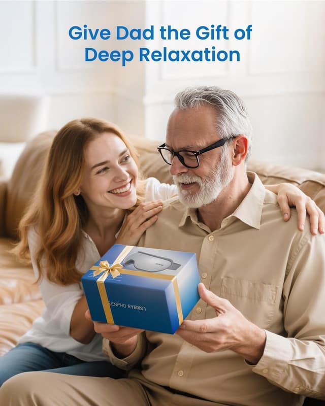 Detalle 2 de RENPHO Eyeris 1 Eye Massager with Heat, Vibration & Bluetooth Music