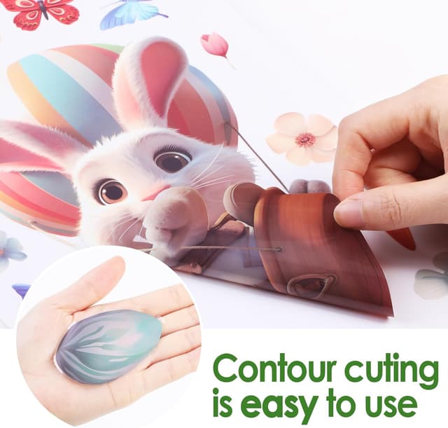 Thumbnail 3 de Hianjoo 130 Pieces Easter Window Stickers đŁ