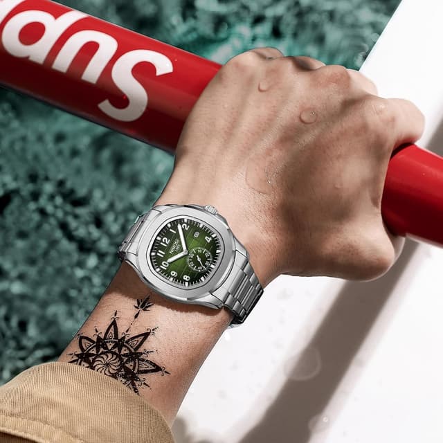 Thumbnail 6 de NIBOSI Orologio da uomo analogico al quarzo impermeabile con data e quadranti cronografici