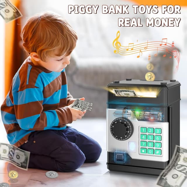 Detalle de NAFEIV Electronic Piggy Bank, 600 coins
