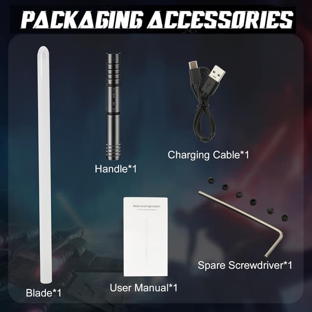 Thumbnail 6 de Lightsaber Lightsabers with FX Sound Motion Sensitive — RGB 15 Color Light-Up Toy Sword for Kids