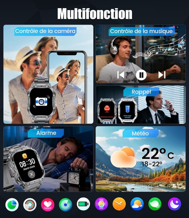 Thumbnail 6 de LIGE SMART EF22 Montre 2.0" HD