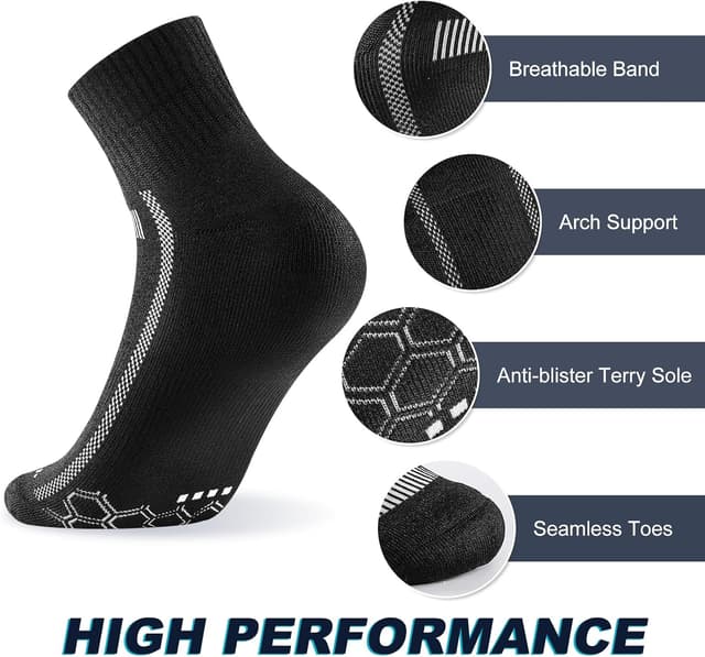 Detalle 2 de Stoeury running socks Anti-Blister quarter 3 pairs