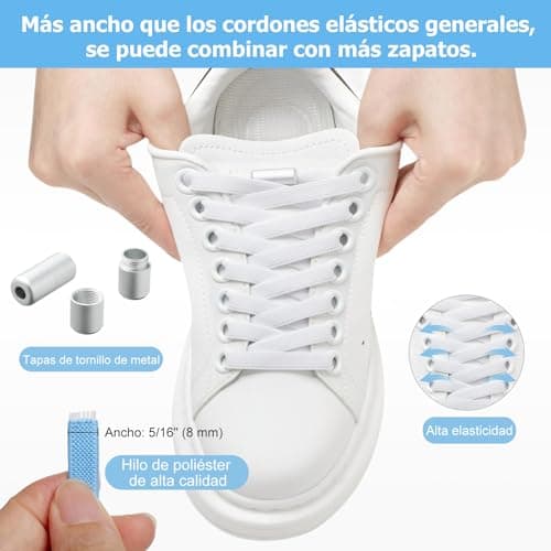 Detalle 2 de Puzeam cordones elásticos sin nudo 120 cm