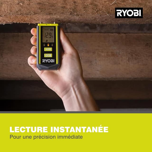 Thumbnail 6 de Ryobi RBPINMM1 misuratore di umidità 18V ONE+ (batteria non inclusa) con LED e display LCD