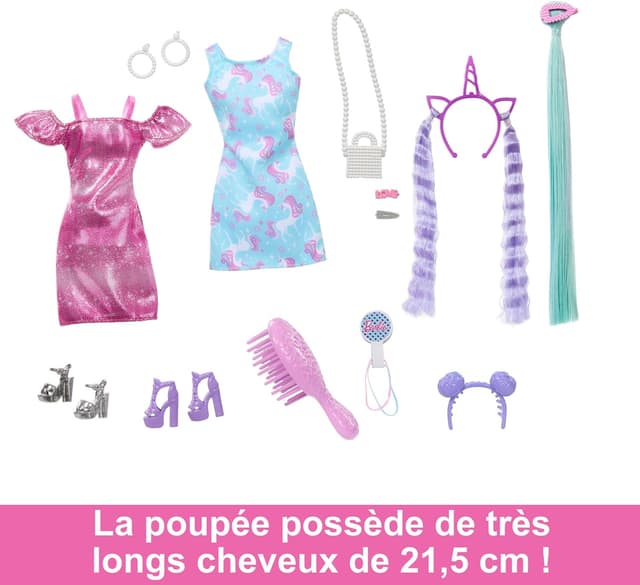 Thumbnail 2 de Barbie Fun & Fancy Hair poupée 21,5 cm