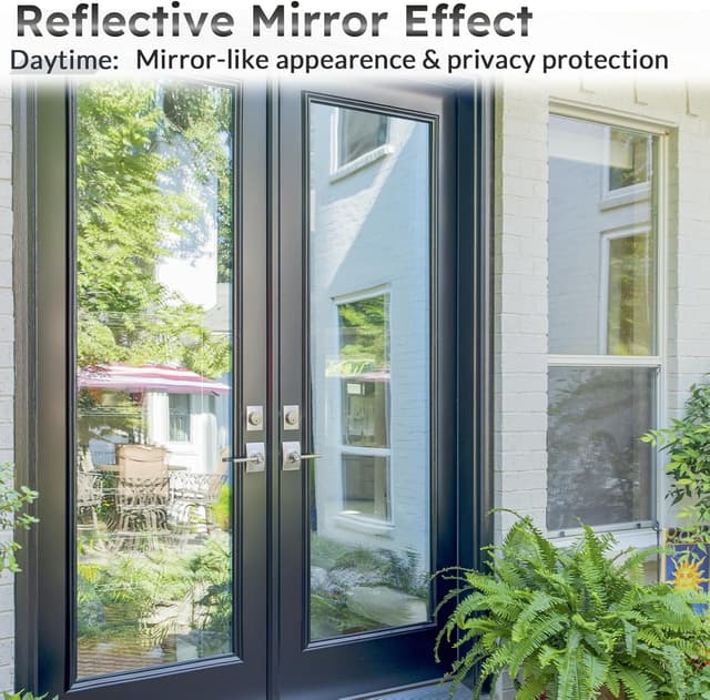 Detalle 2 de rabbitgoo Blackout Window Film 44.5 x 200 cm – privacy & light blocking for glass doors and windows