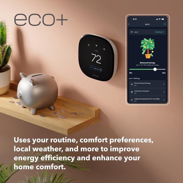 Detalle de ecobee Smart Thermostat Enhanced wifi 90%