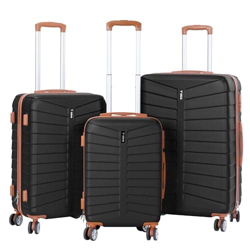 Detalle de Juego de 3 maletas T-LOVENDO.ES rígidas ABS con ruedas 360° (cabina, mediana y grande)