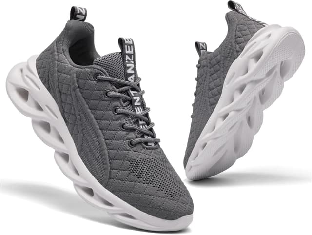 Detalle de TIANZEBEN Herren Sneaker Turnschuhe für Fitness, Walkings & Freizeit – atmungsaktiv und leicht