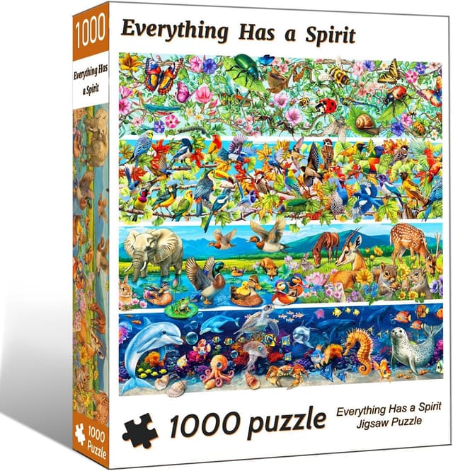 Thumbnail 1 de HUADADA 1000-piece All Things Have Spirits jigsaw puzzle 🧩