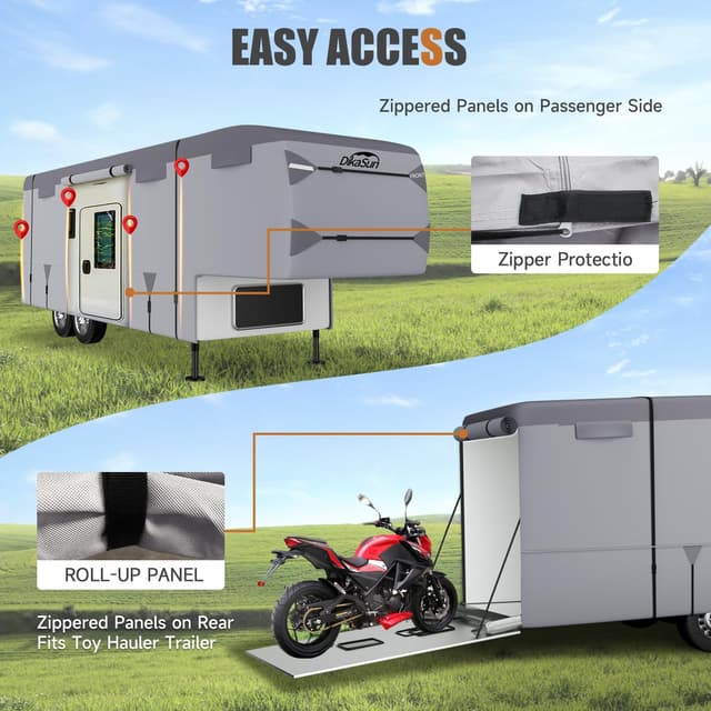 Detalle 2 de DikaSun 5th Wheel RV Covers 37' windproof